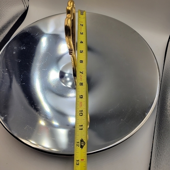 KROMEX Vintage Chrome Serving Tray with Handle - Made in USA - Picture 6 of 7